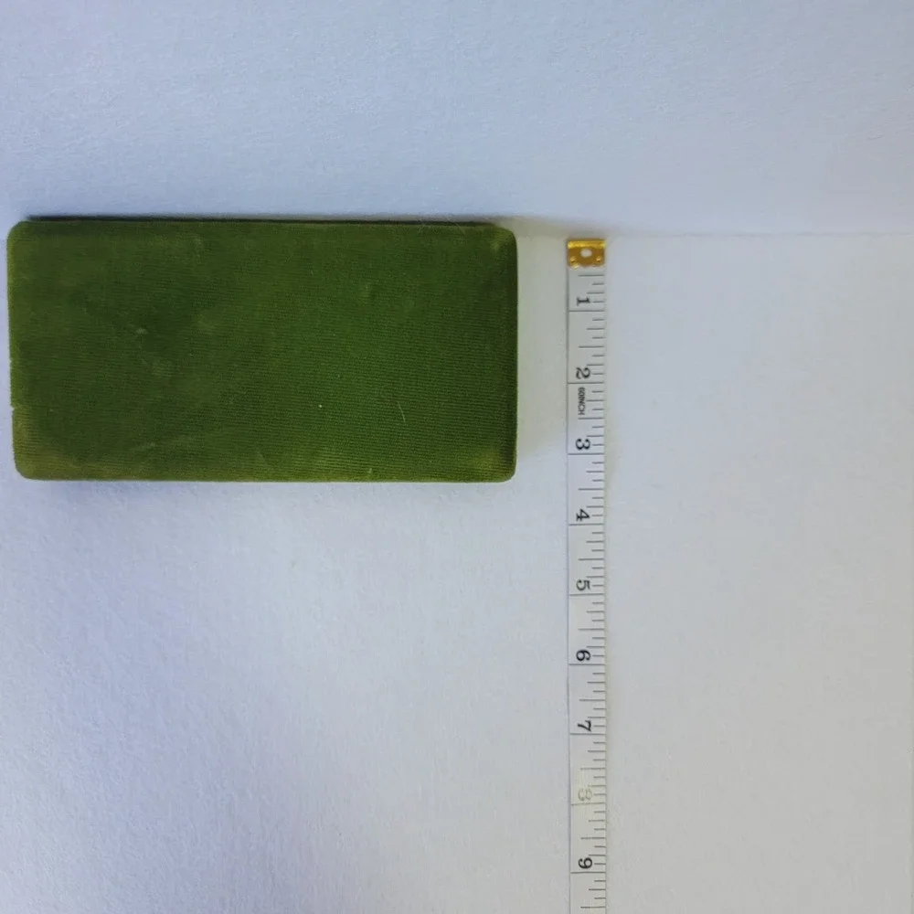 Vintage Miriam Haskell for Chatani Pearls Presentatio Box Dark Green Velvet Case